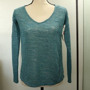 Aeropostale Oversize V-Neck Shimmer Sweater